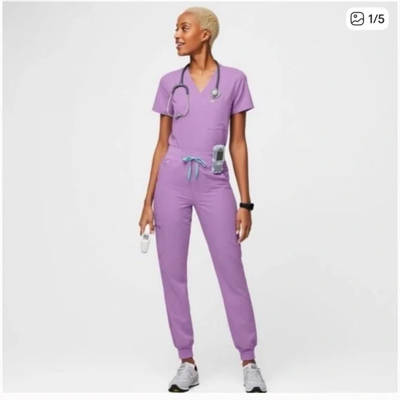 Figs Lilac Dawn Jogger Scrub Pants - Picture 2 of 4